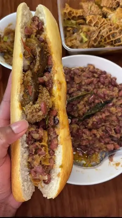Sandwichs viande/haricot